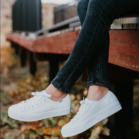 Keds | Shoes | Keds Stretch White Lace Up Platform Sneakers Nwt | Poshmark